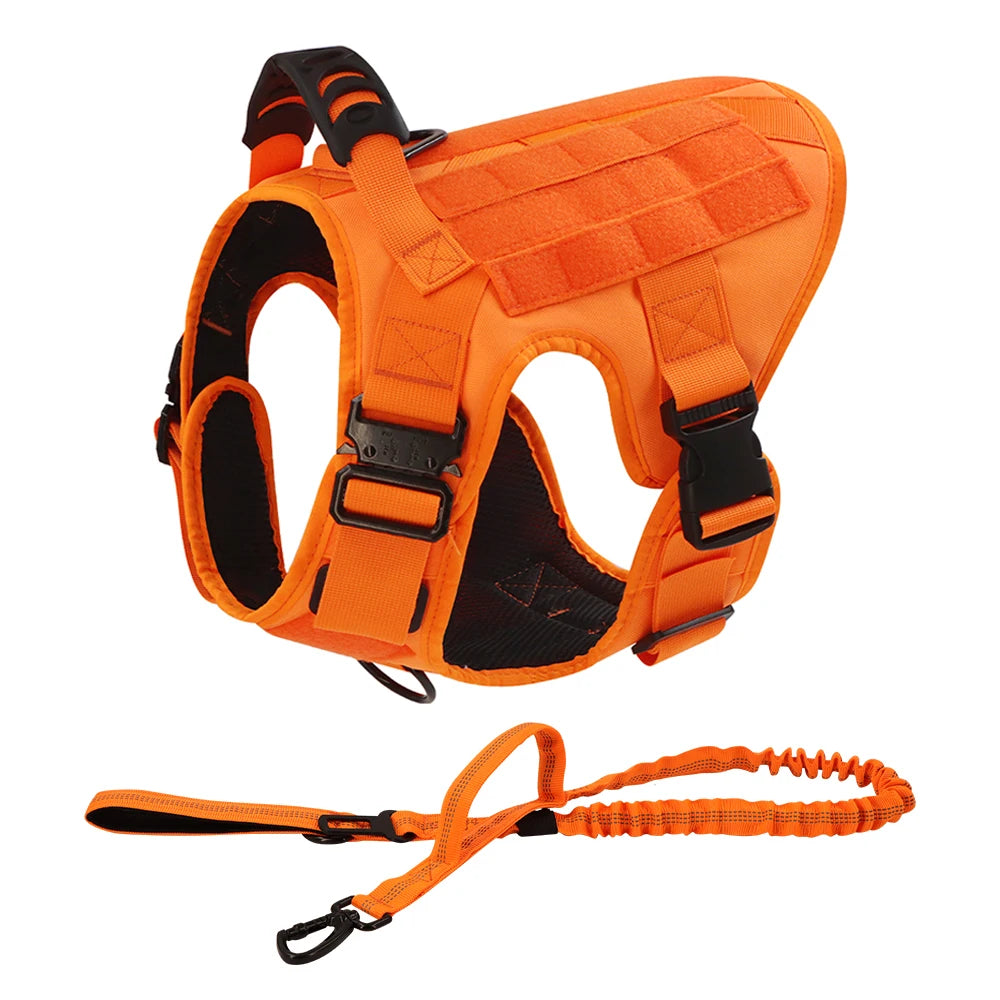 Military Tactical Dog Harness With Adjustable Vest