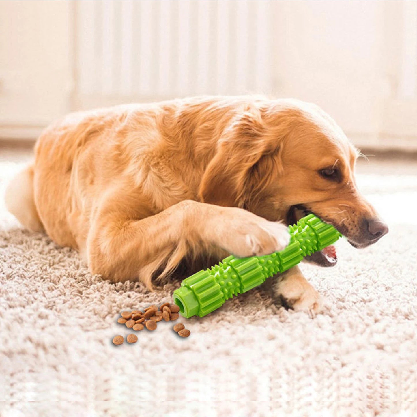 Dog Chew Toy For Aggressive Chewers Treat Dispensing Silicone Squeaker