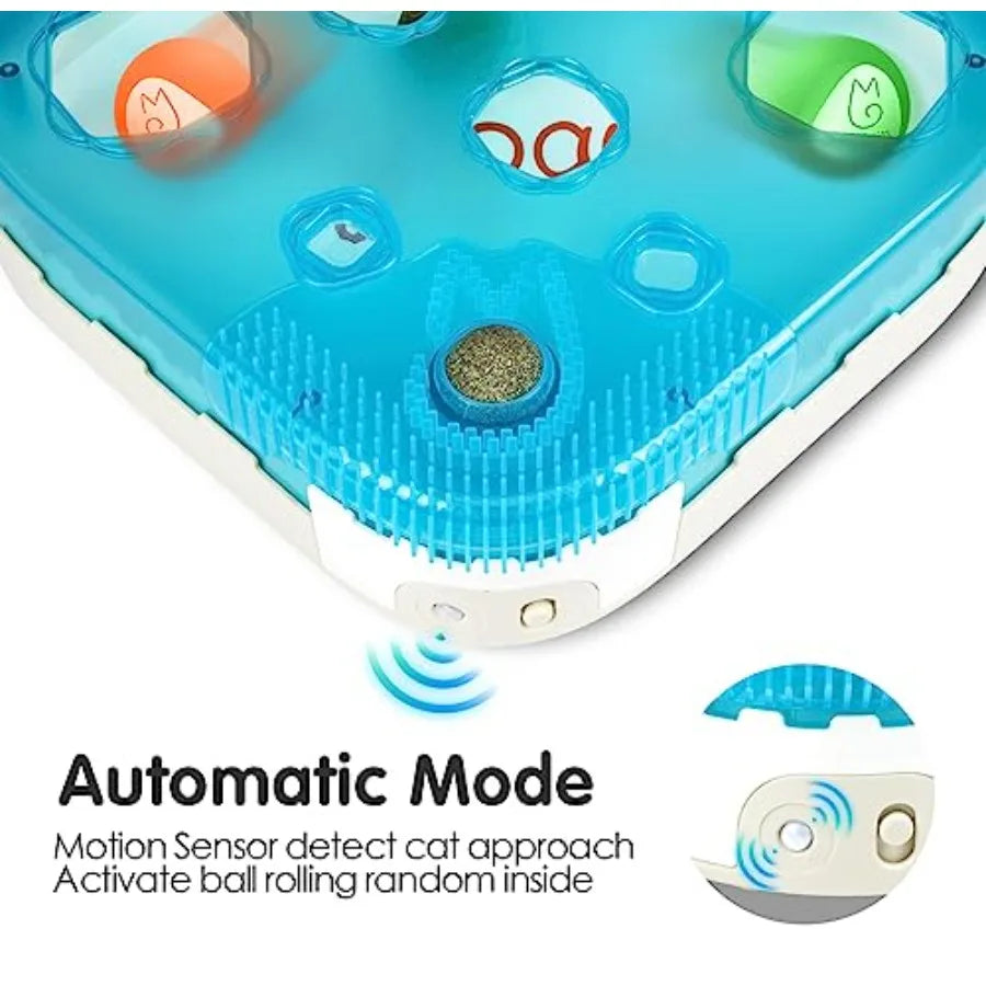 7in1 Interactive Cat Toy Motion Activated Indoor Playset