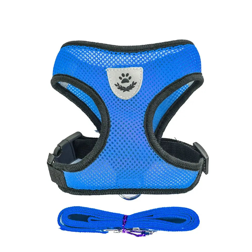 Mesh Vest Walking Harness With Leash Attachment For Dogs