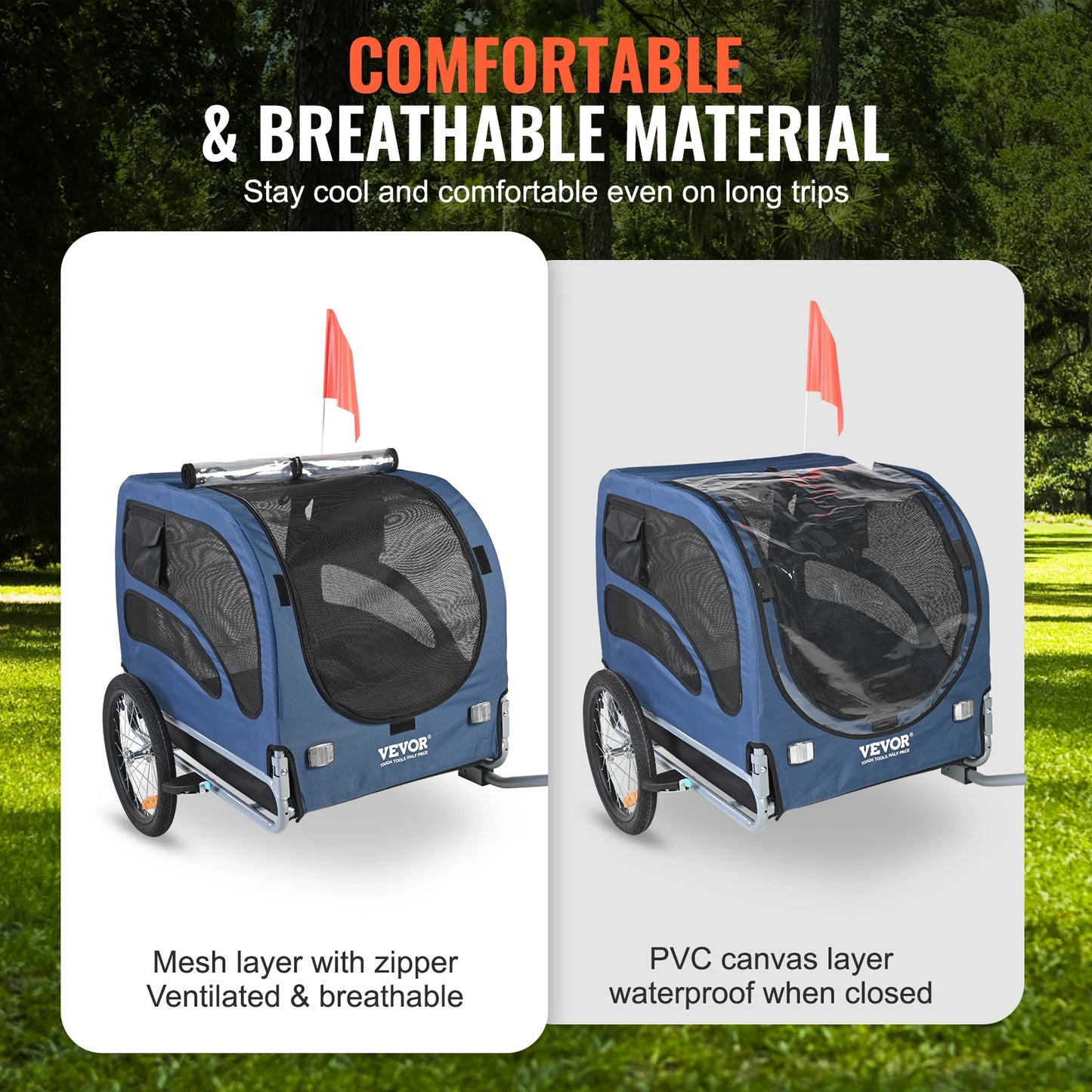 Pet Bicycle Trailer Carrier for Dogs Travel and Comfort