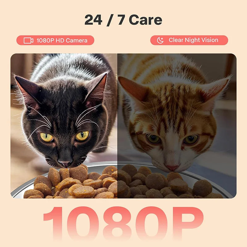 Nityers 7L Smart Pet Feeder With Dual Cameras And App Control