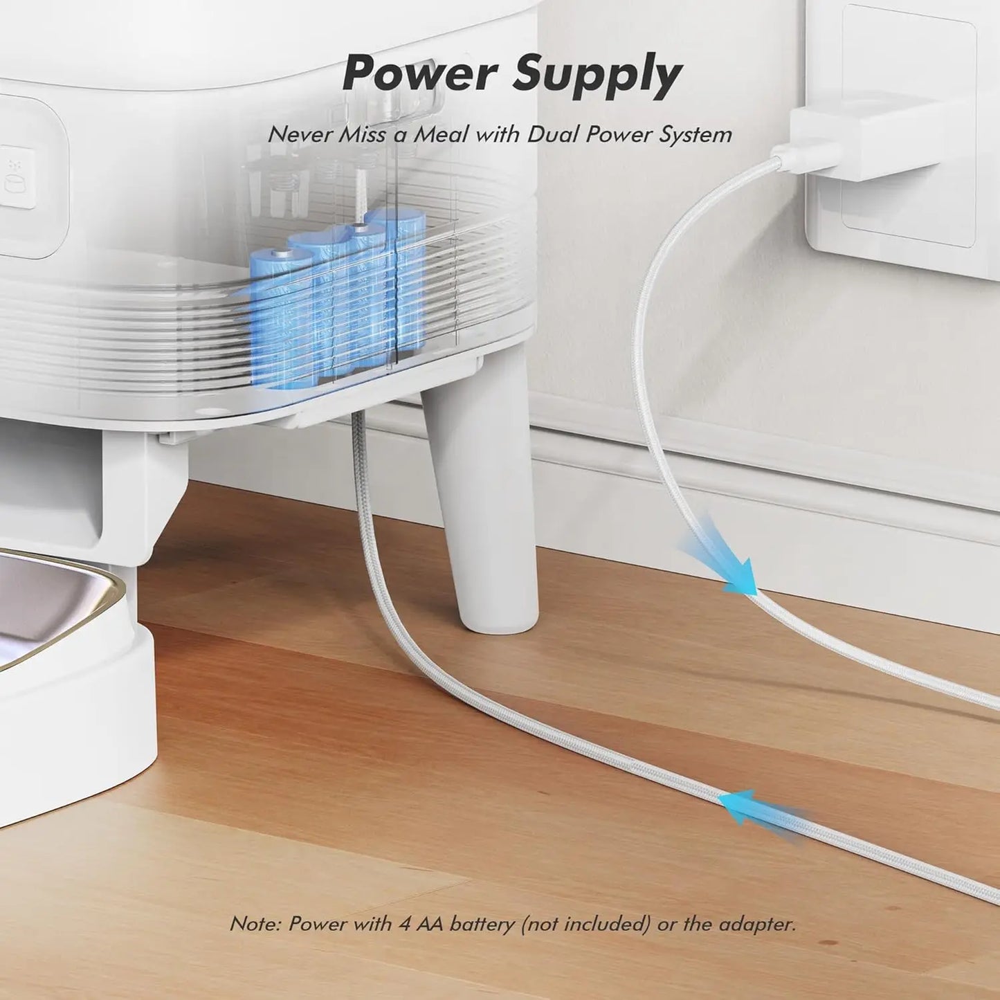 NITYERS Automatic Cat Feeder With Timed Dispenser And Stainless Bowl