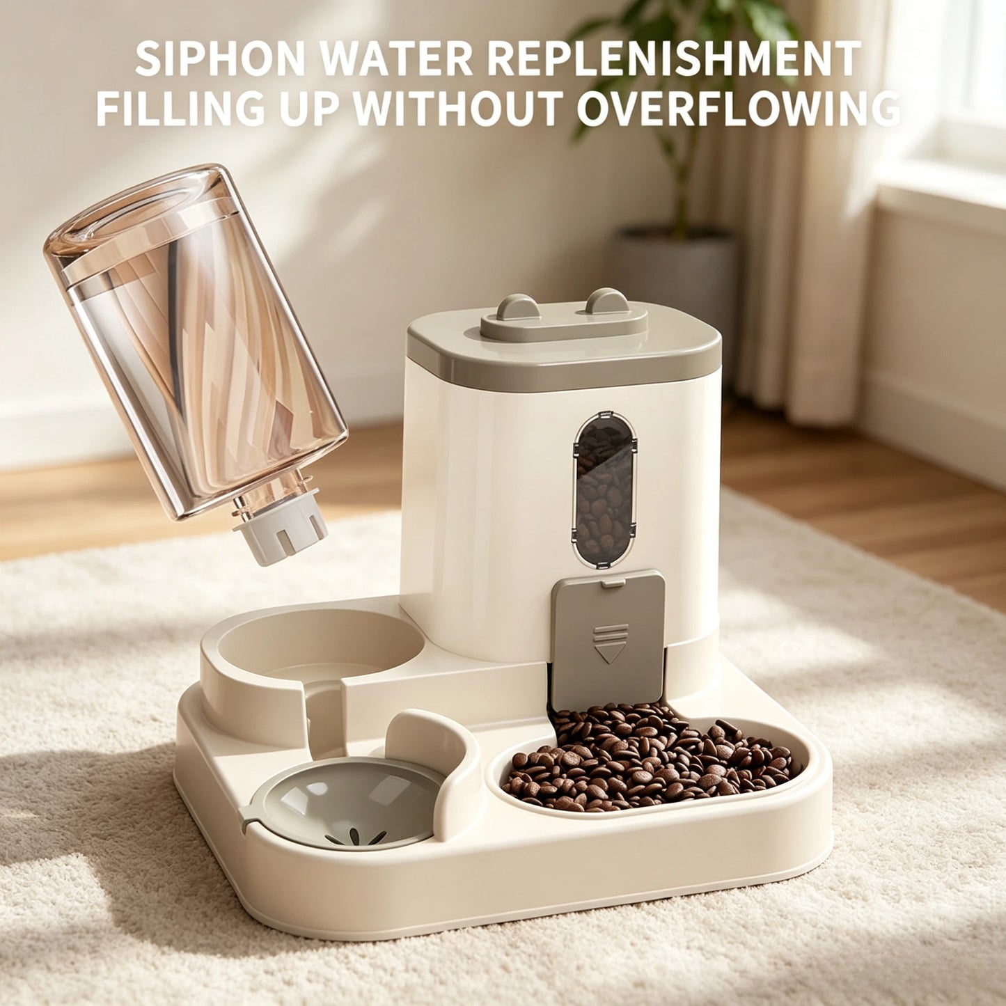 2 In 1 Automatic Cat Feeder And Water Dispenser For Pets