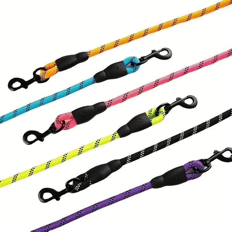 Reflective Dog Leash With Soft Handle Reinforced Construction