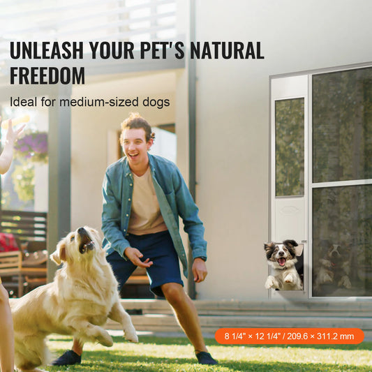 Adjustable Height Dog Door For Sliding Glass Door Outdoor Access
