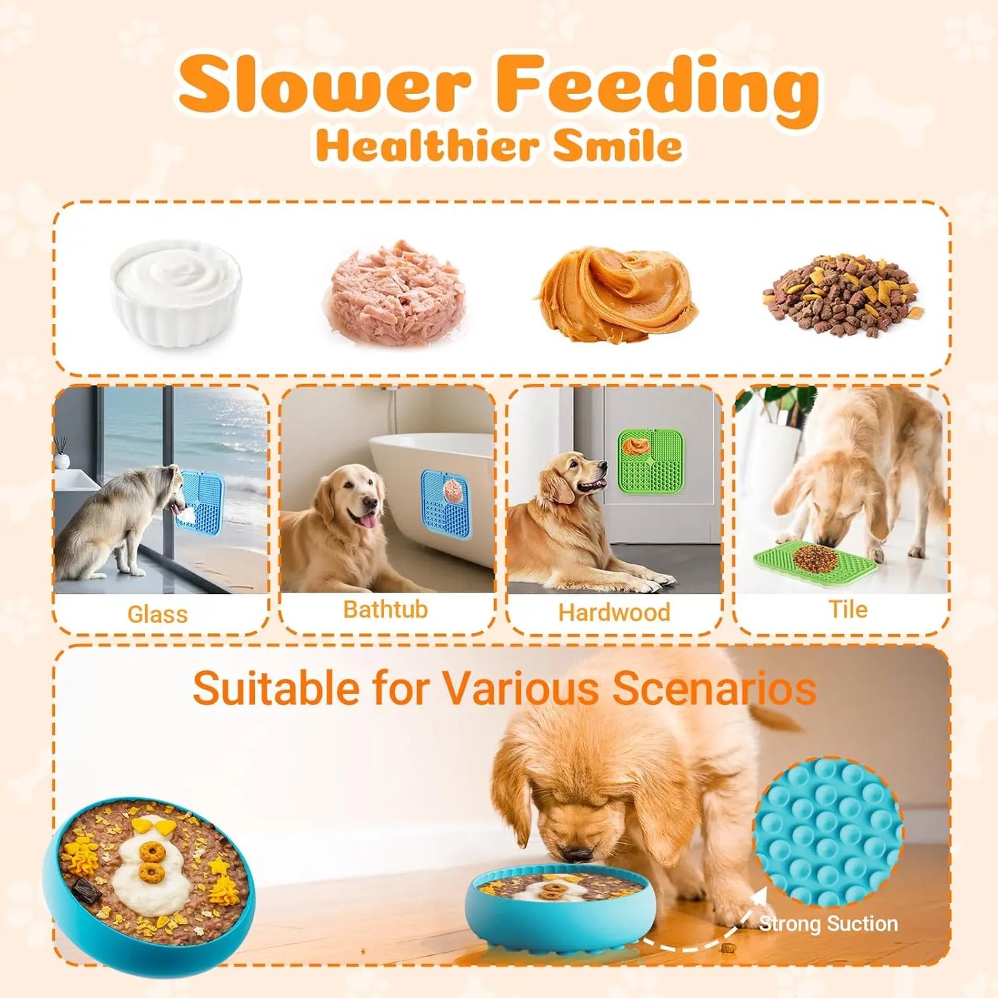 Dog Enrichment Toy Set 6-Piece With Lick Mats Ball And Bowl For Anxiety Relief