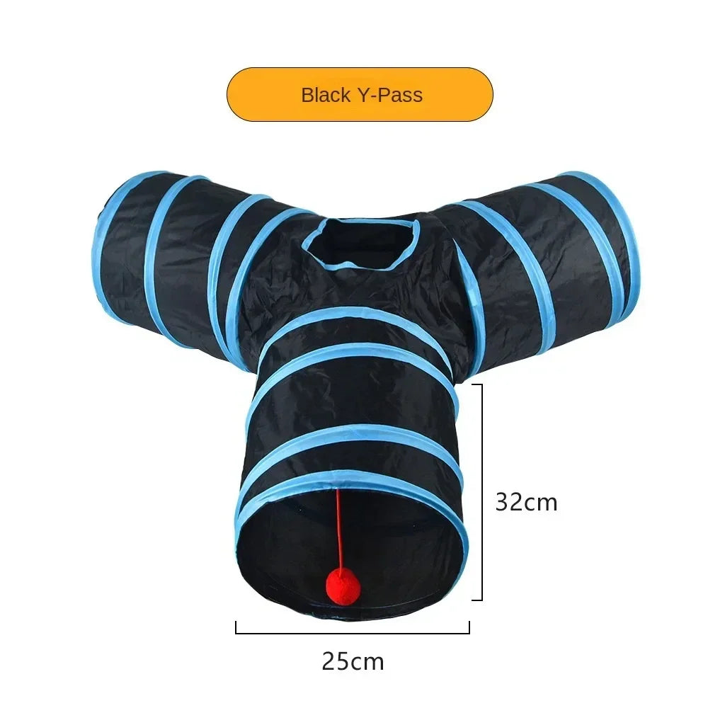Breathable Foldable Cat Tunnel Toy For Indoor Play