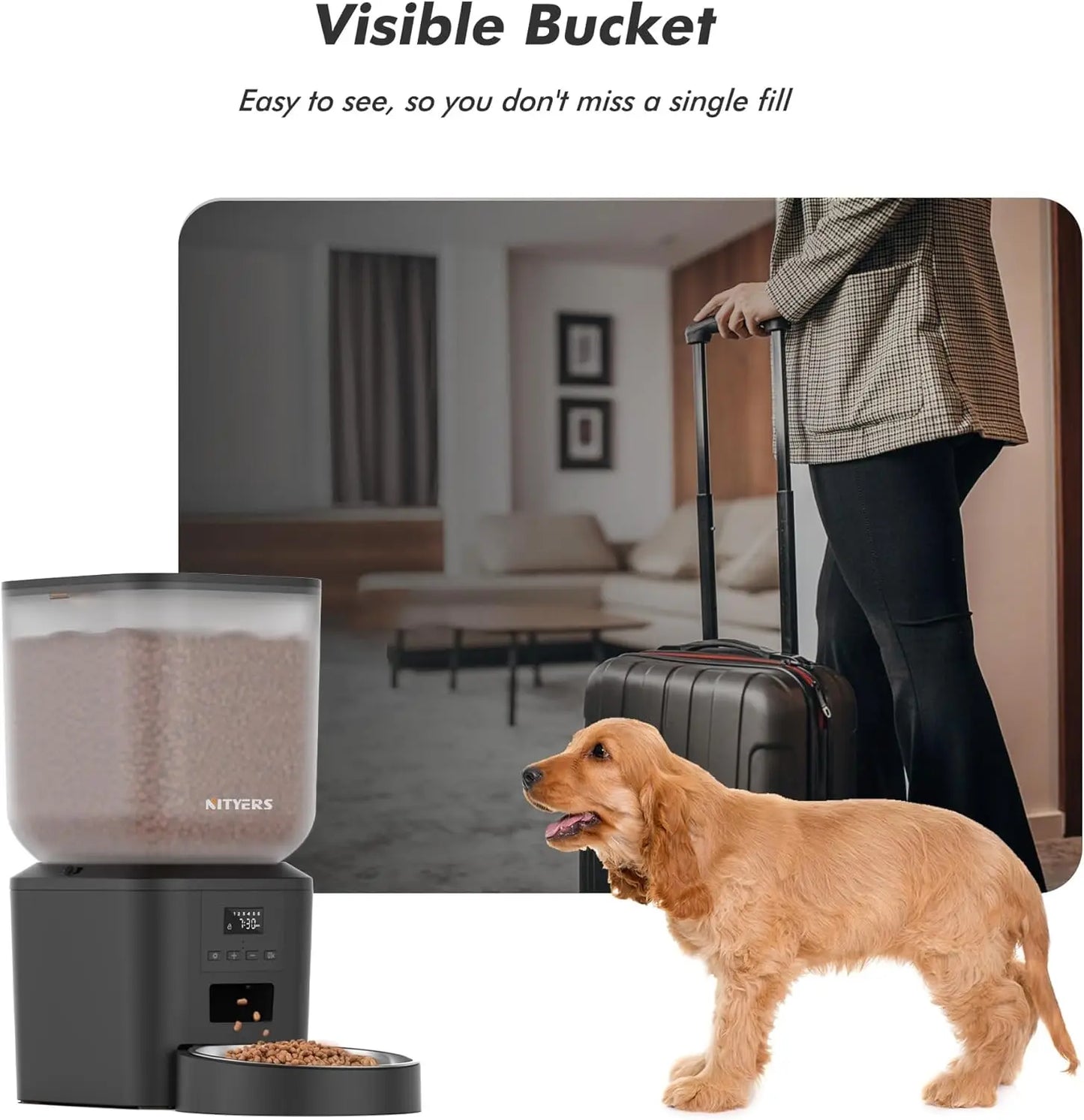 Nityers Automatic Pet Feeder With Key Control And Voice Recorder