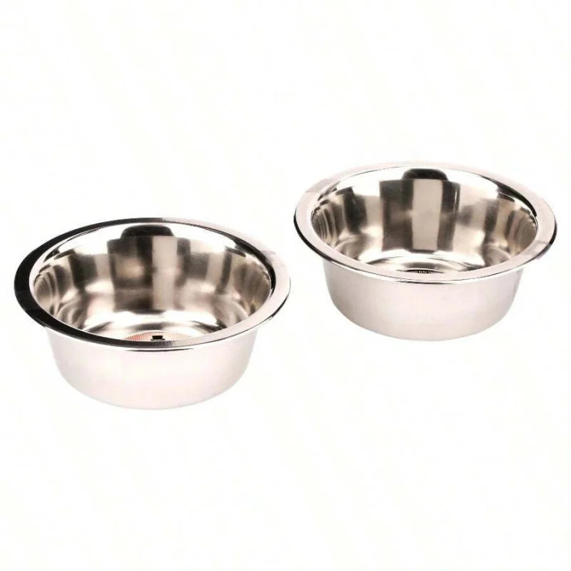 Rustic Bone Diner Dual Dog Bowl Durable Non Slip Food