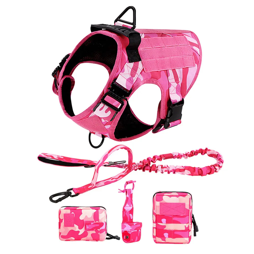 Military Tactical Dog Harness With Adjustable Vest