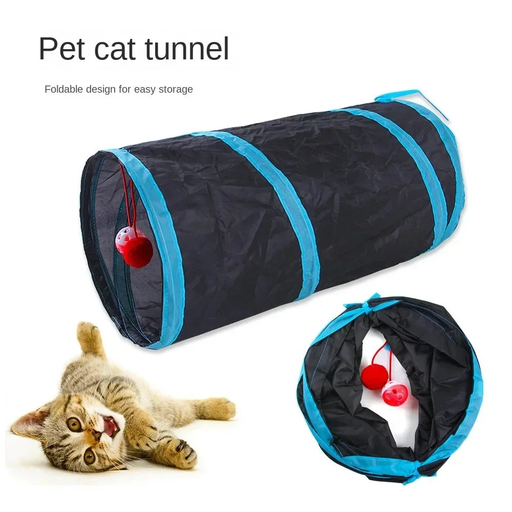 Breathable Foldable Cat Tunnel Toy For Indoor Play