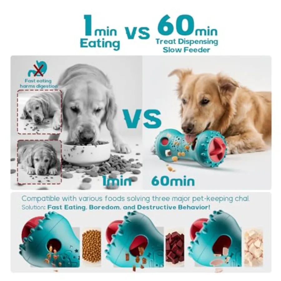 Interactive Treat Dispensing Dog Toy For Brain Stimulation And Enrichment