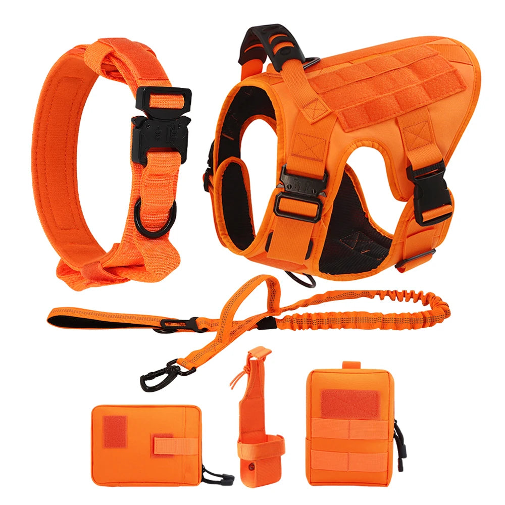 Military Tactical Dog Harness With Adjustable Vest
