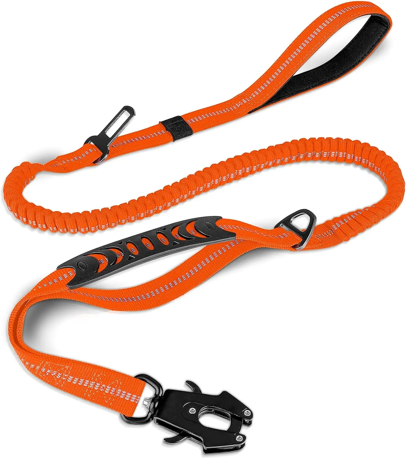 Reflective Shock Absorbing Dog Leash With Seatbelt For Large Dogs
