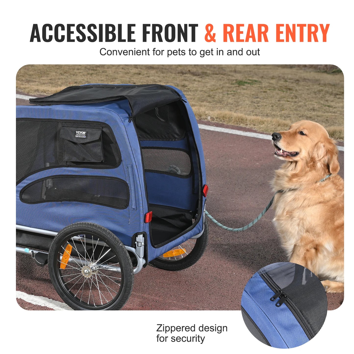 Pet Bicycle Trailer Carrier for Dogs Travel and Comfort