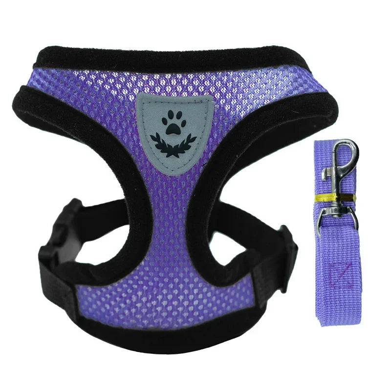 Mesh Vest Walking Harness With Leash Attachment For Dogs