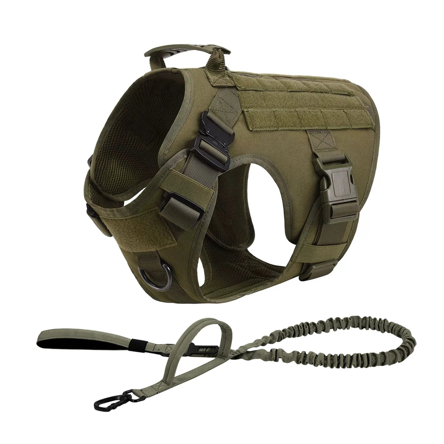 Tactical Dog Harness With Molle Pouches For Medium And Large Dogs