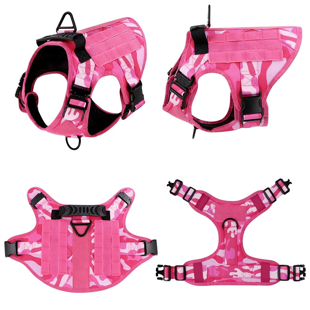 Military Tactical Dog Harness With Adjustable Vest
