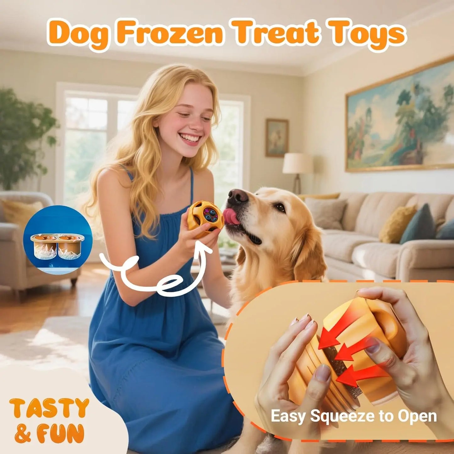 Dog Enrichment Toy Set 6-Piece With Lick Mats Ball And Bowl For Anxiety Relief
