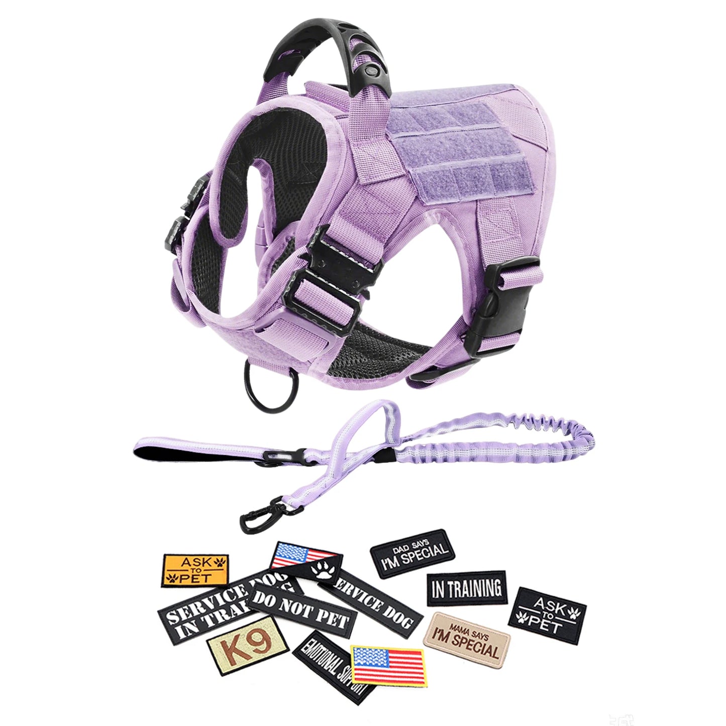 Military Tactical Dog Harness With Adjustable Vest
