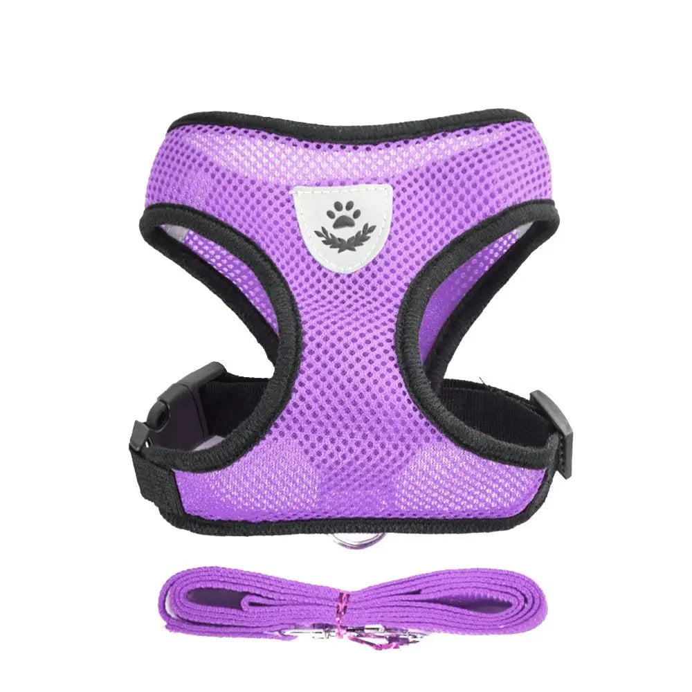 Mesh Vest Walking Harness With Leash Attachment For Dogs