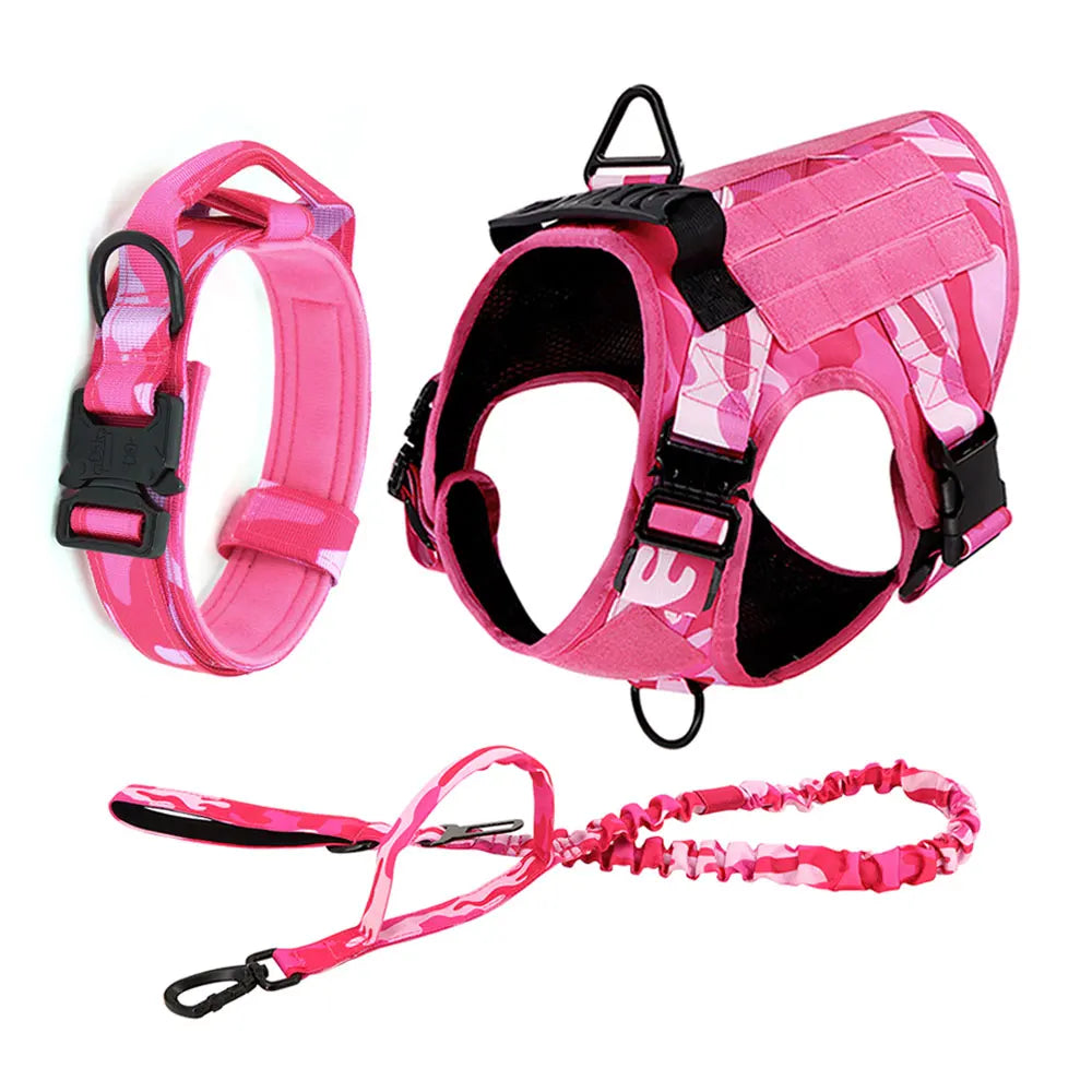 Military Tactical Dog Harness With Adjustable Vest