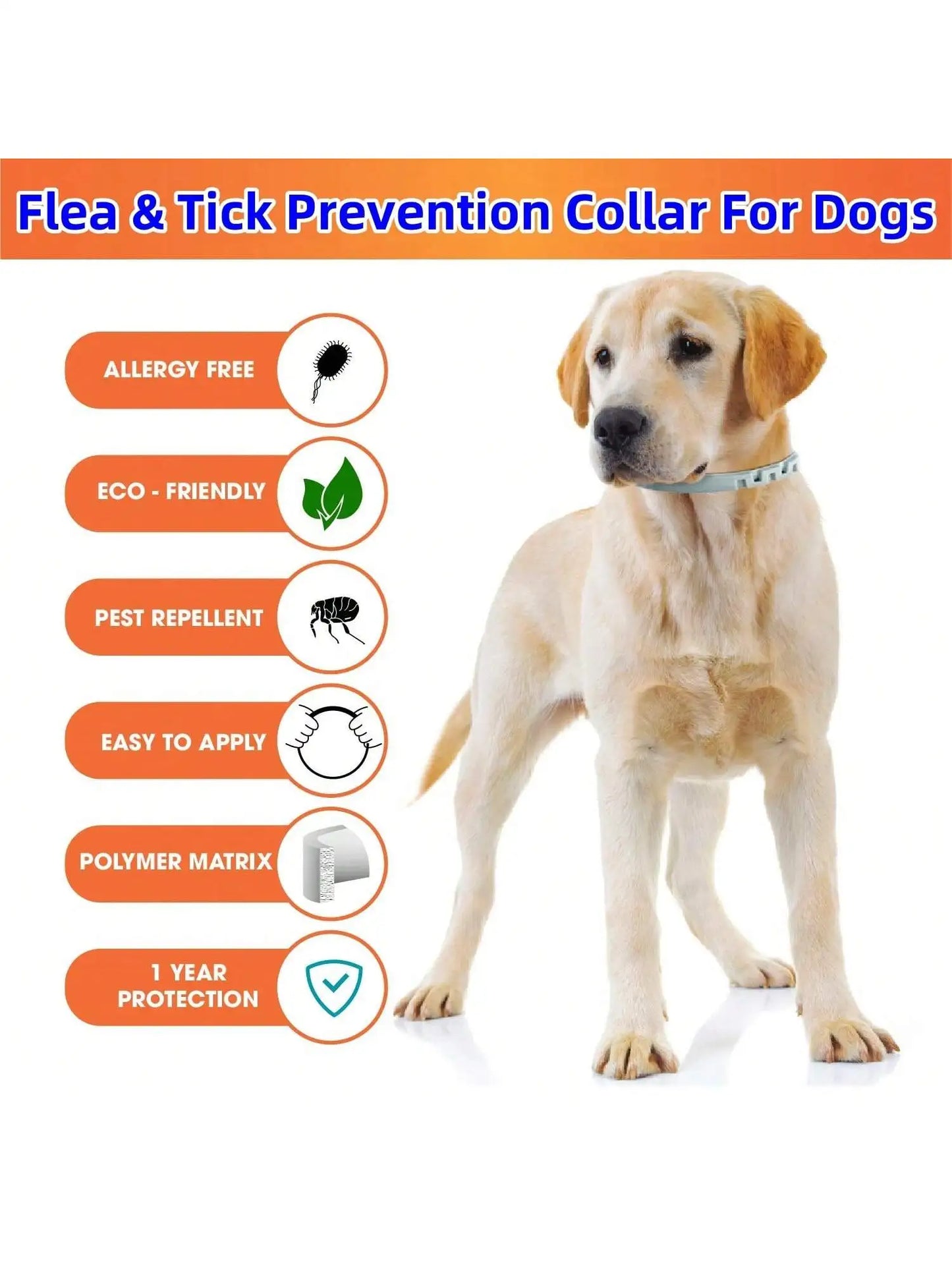 Natural Flea And Tick Treatment Collar For Dogs Waterproof