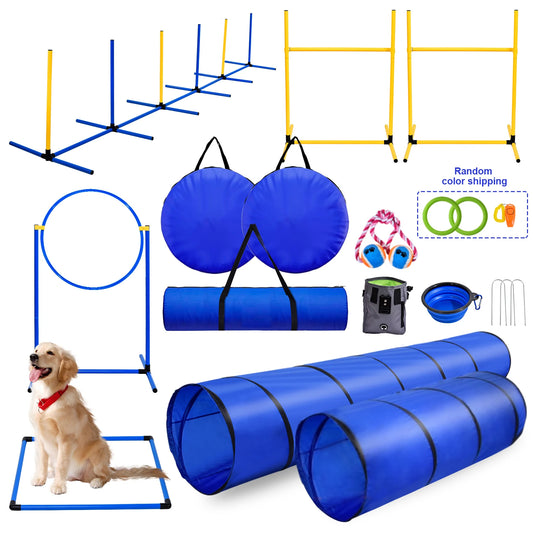 Backyard Dog Agility Course Kit With Tunnels And Jumps