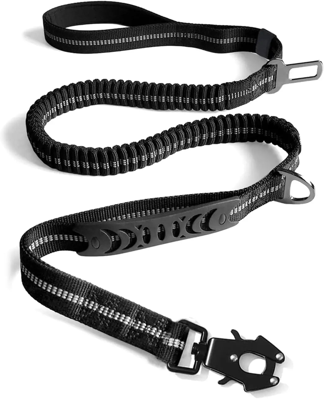 Reflective Shock Absorbing Dog Leash With Seatbelt For Large Dogs