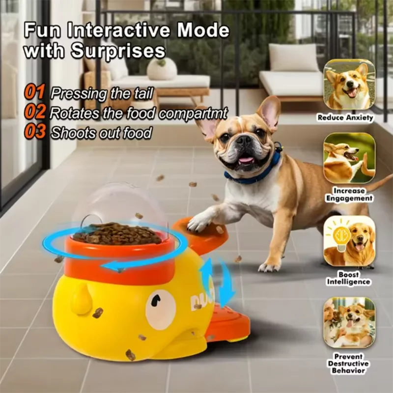 Little Yellow Duck Pet Feeder Puzzle For Dogs And Cats