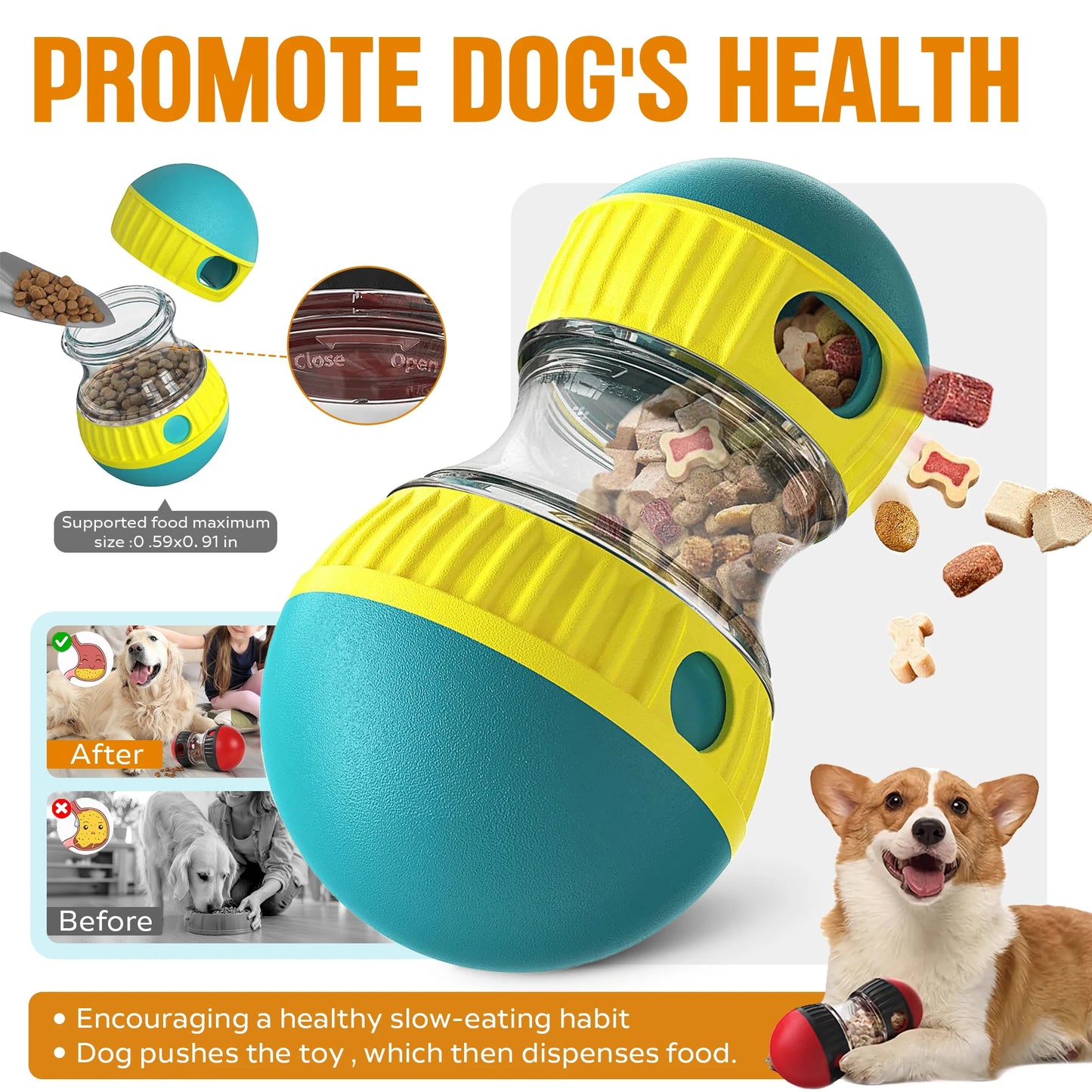 Interactive Treat Dispenser Toy For Dogs And Cats Pets