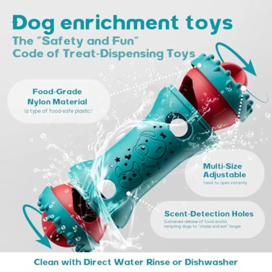Interactive Treat Dispensing Dog Toy For Brain Stimulation And Enrichment