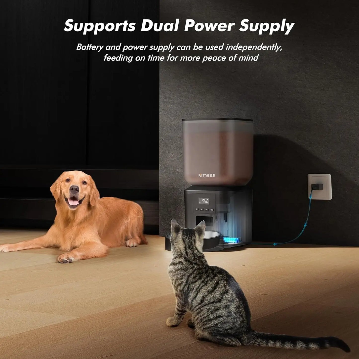 Nityers Automatic Pet Feeder With Key Control And Voice Recorder