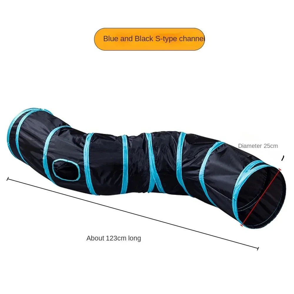 Breathable Foldable Cat Tunnel Toy For Indoor Play