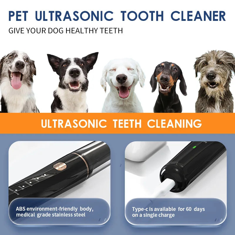 Ultrasonic Portable Electric Dog Toothbrush For Pet Dental Care