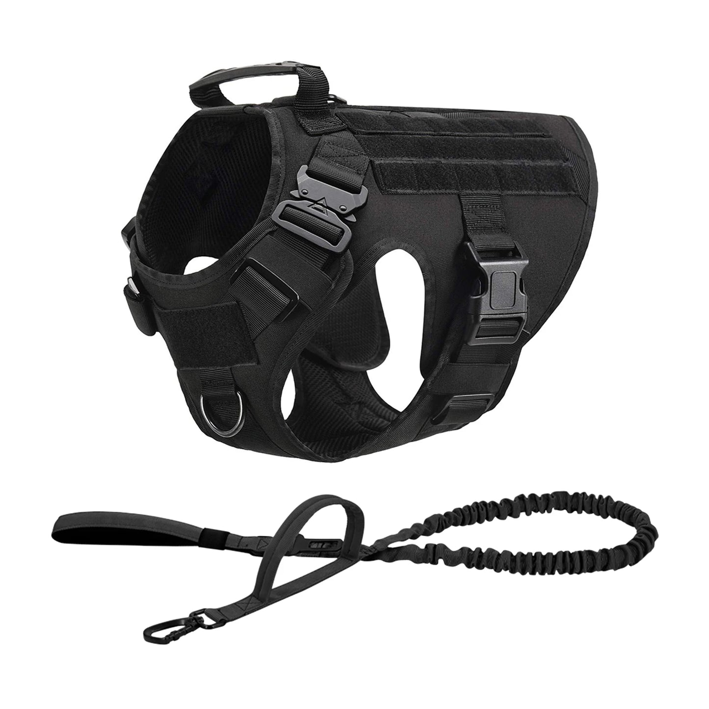 Tactical Dog Harness With Molle Pouches For Medium And Large Dogs