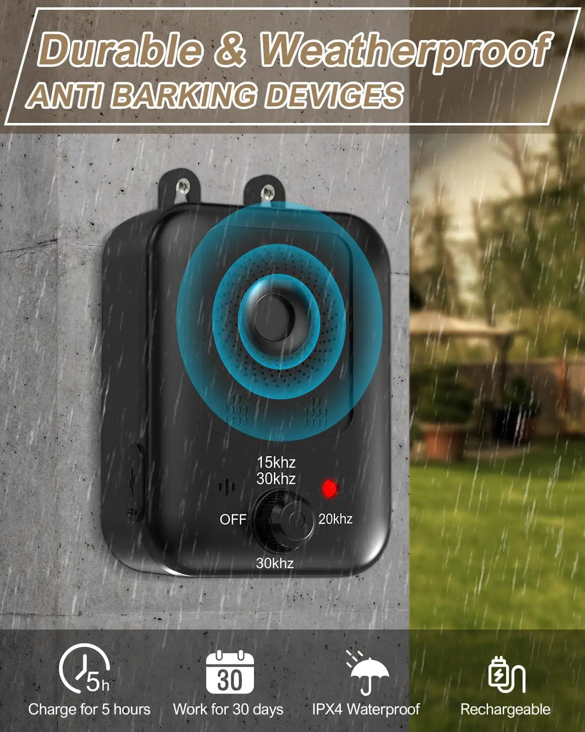 PetEdu Ultrasonic Bark Deterrent For Dogs Indoor Outdoor Use