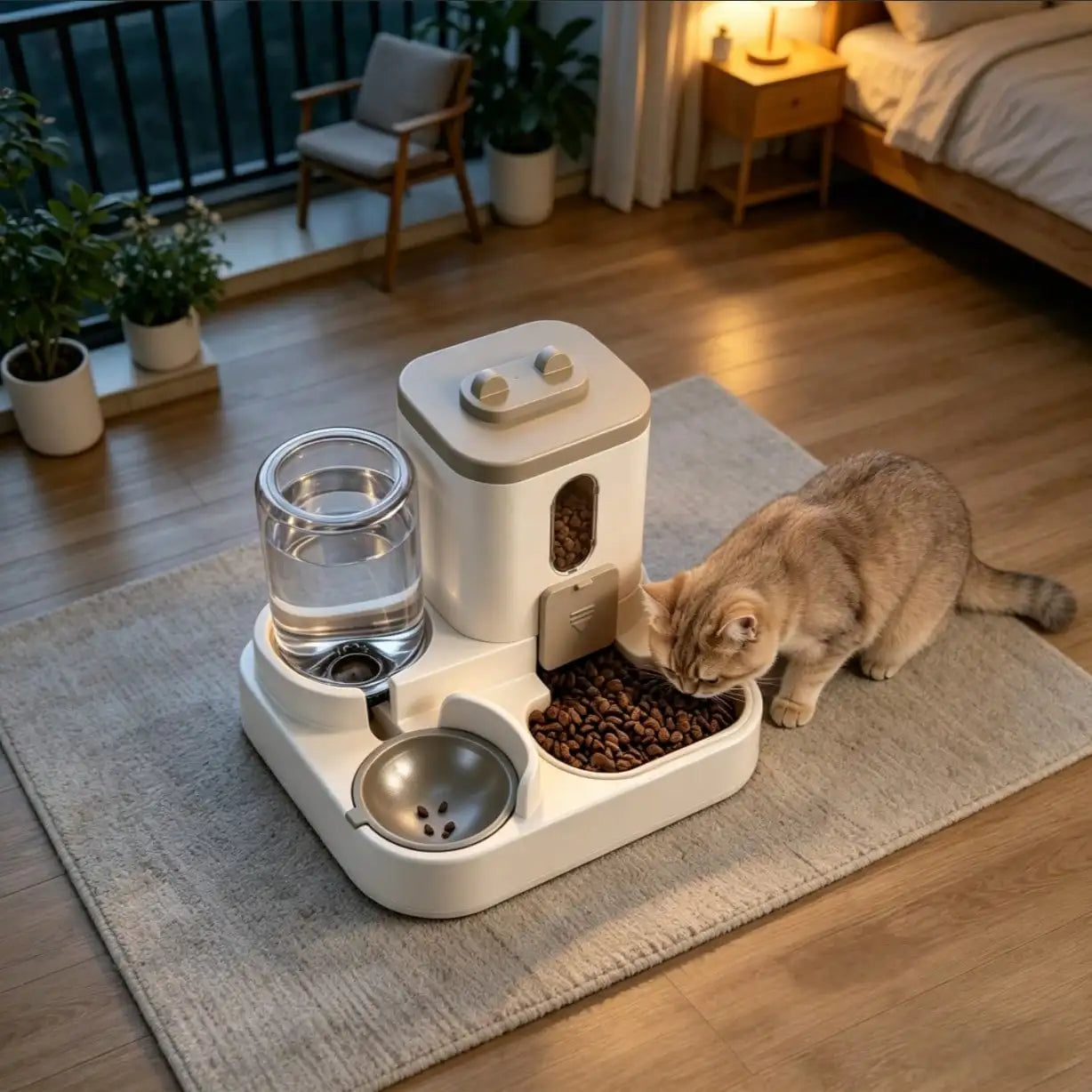 2 In 1 Automatic Cat Feeder And Water Dispenser For Pets