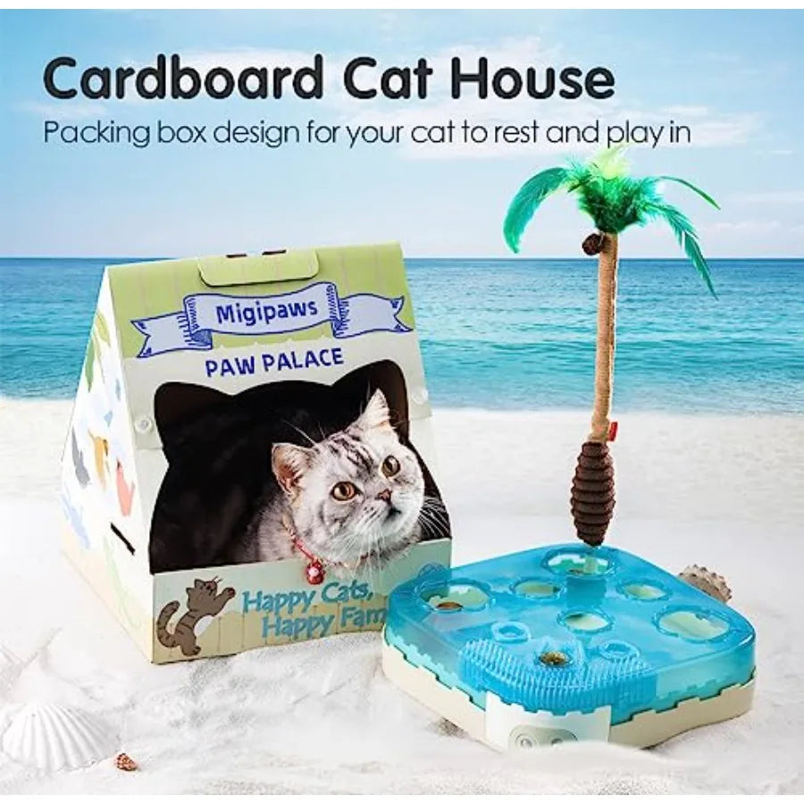 7in1 Interactive Cat Toy Motion Activated Indoor Playset
