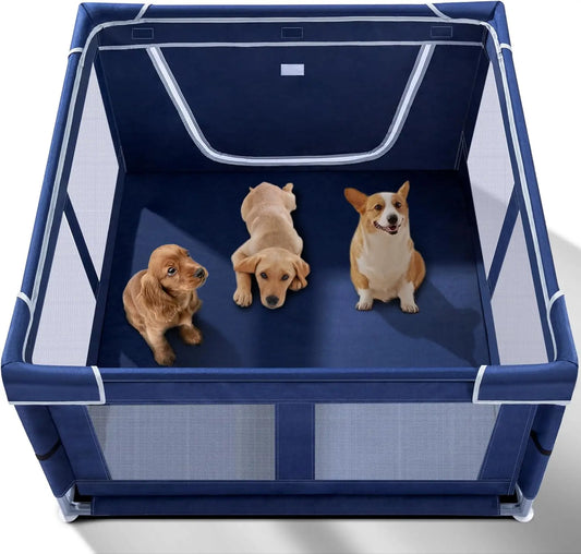Zfgryim Indoor Dog Playpen With Gate For Small Pets