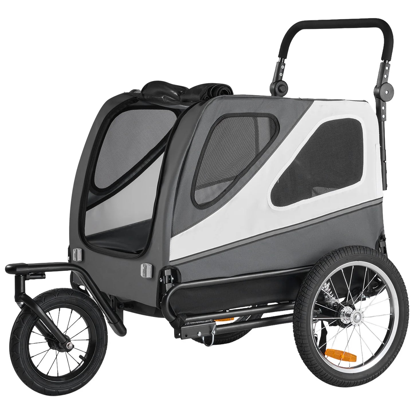 2 In 1 Canine Bike Trailer Stroller Carrier For Dogs