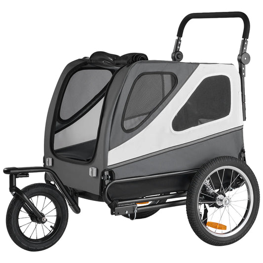 2 In 1 Canine Bike Trailer Stroller Carrier For Dogs