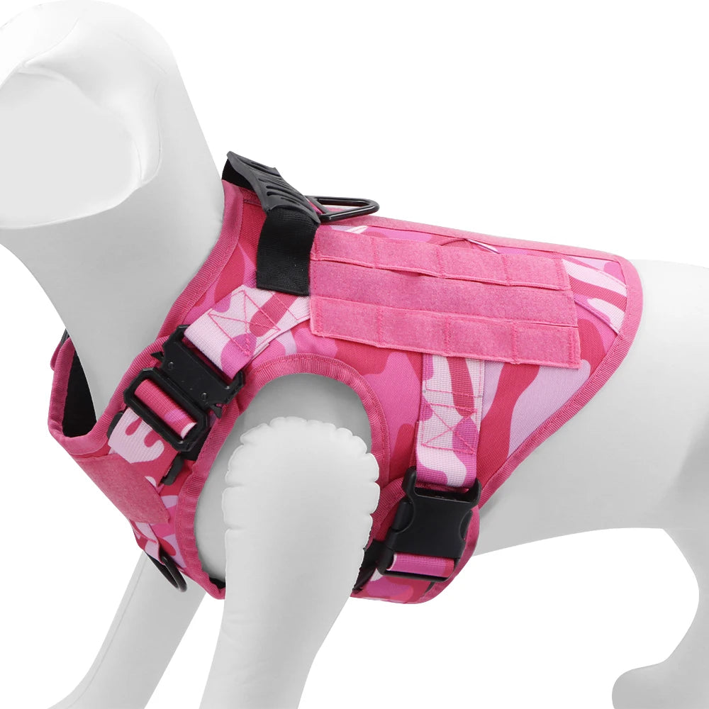 Military Tactical Dog Harness With Adjustable Vest