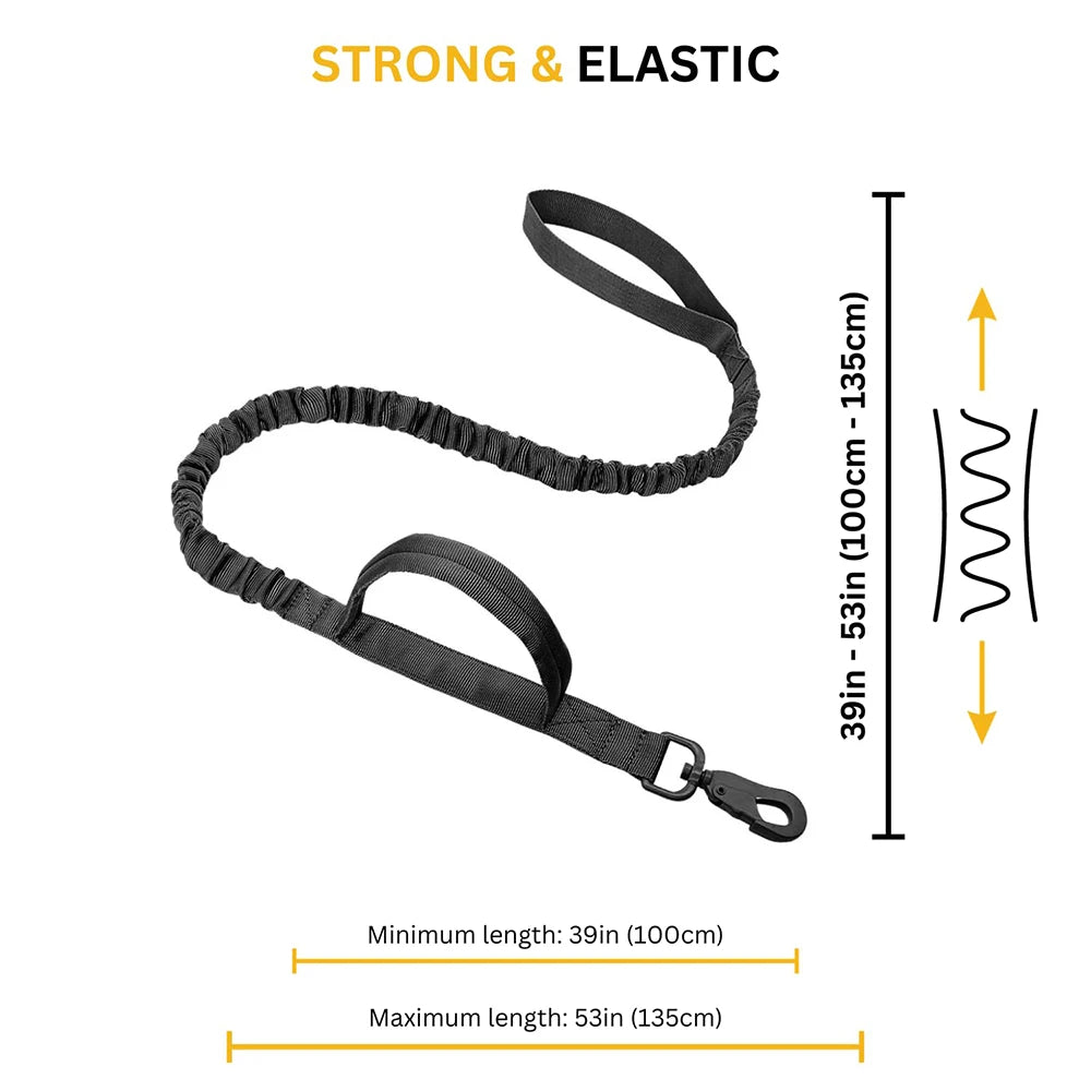 Nylon Tactical Dog Harness Leash Set For Large Dogs Training