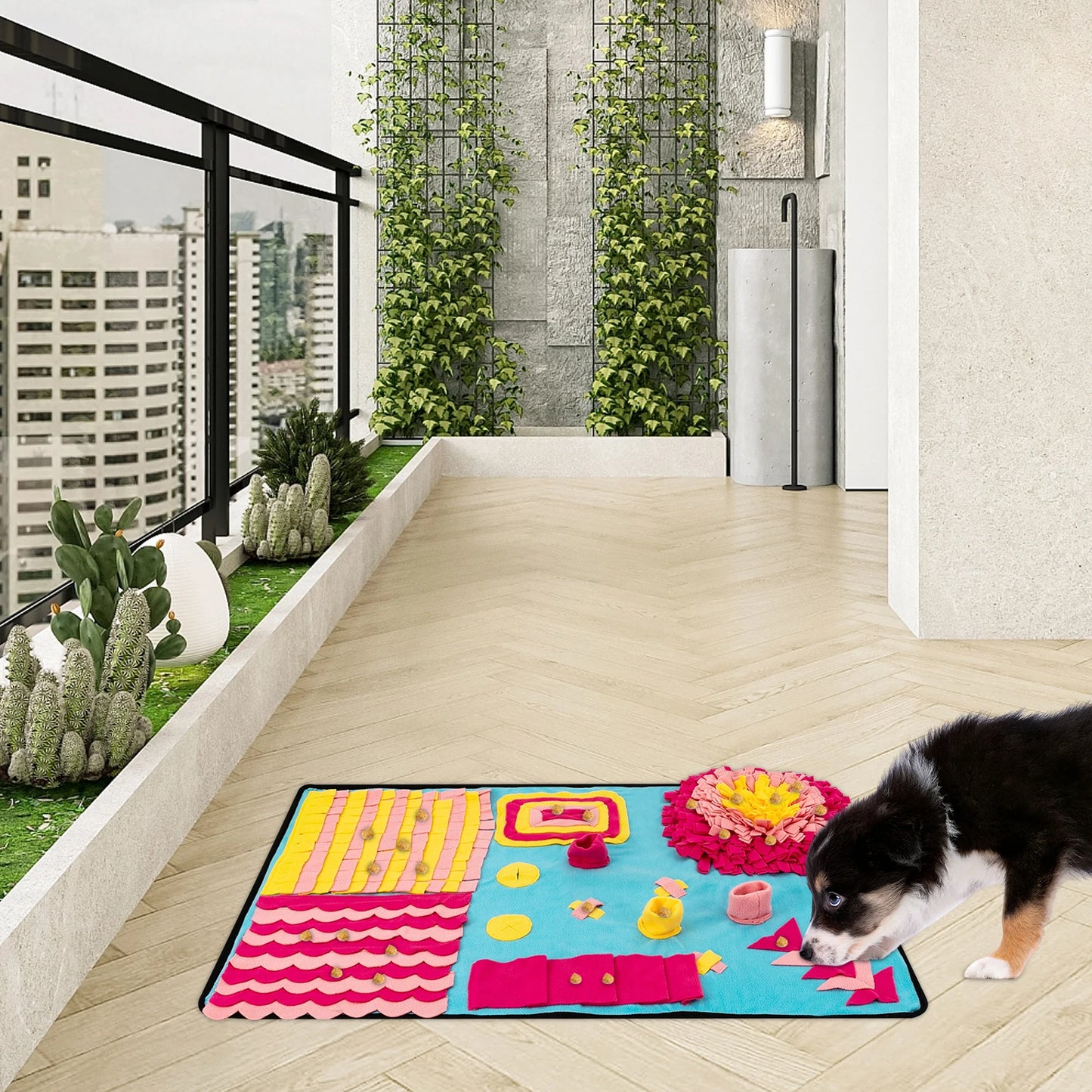Fleece Sniffing Mat For Pets Snuffle Puzzle With Hidden Treats