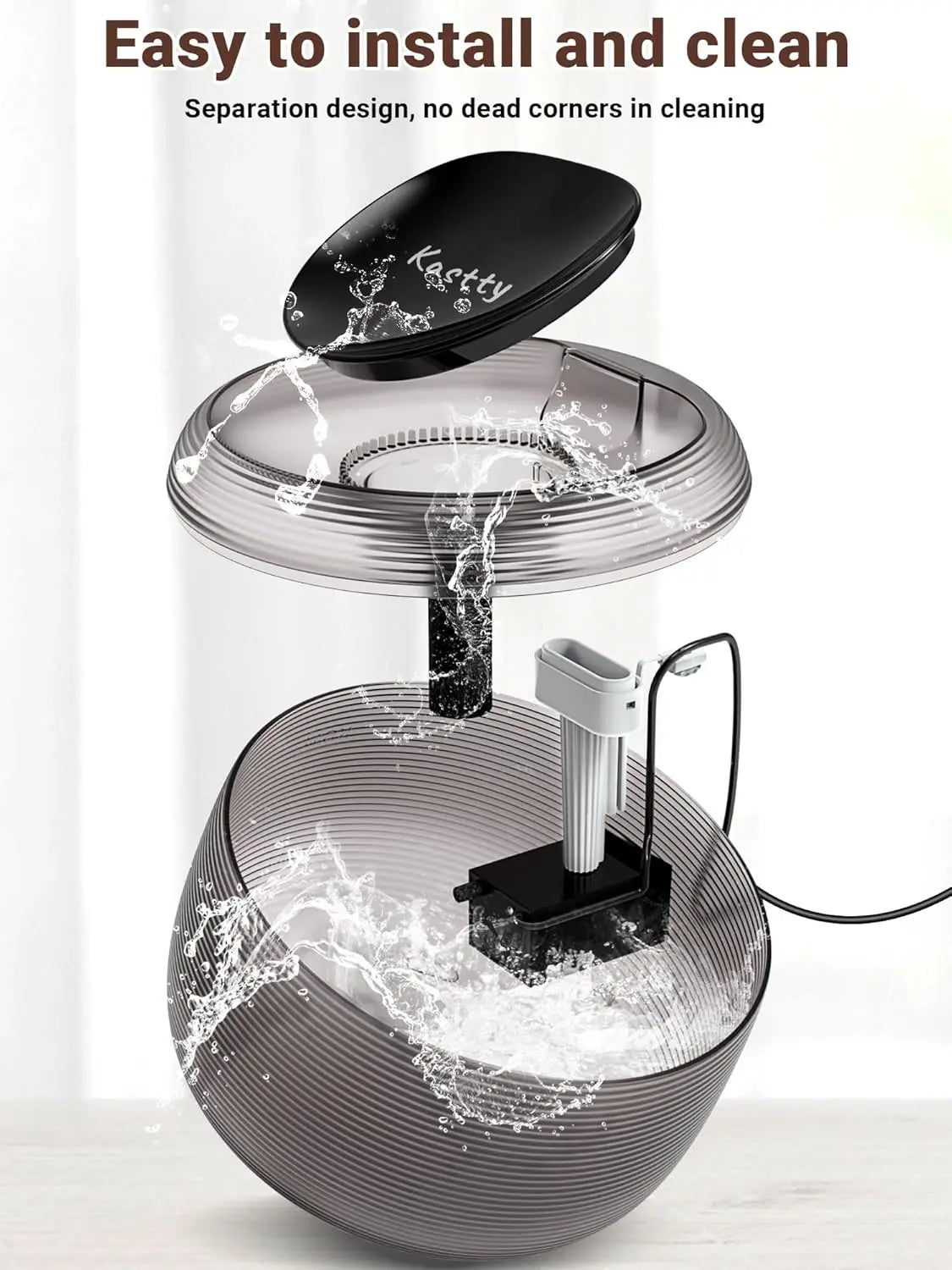 Whisper Cat Water Fountain With LED Light For Pets