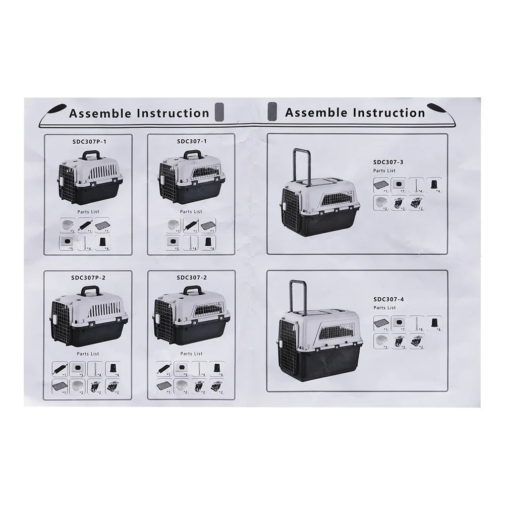 Cat Carrier with Handle and Metal Door Airline Approved