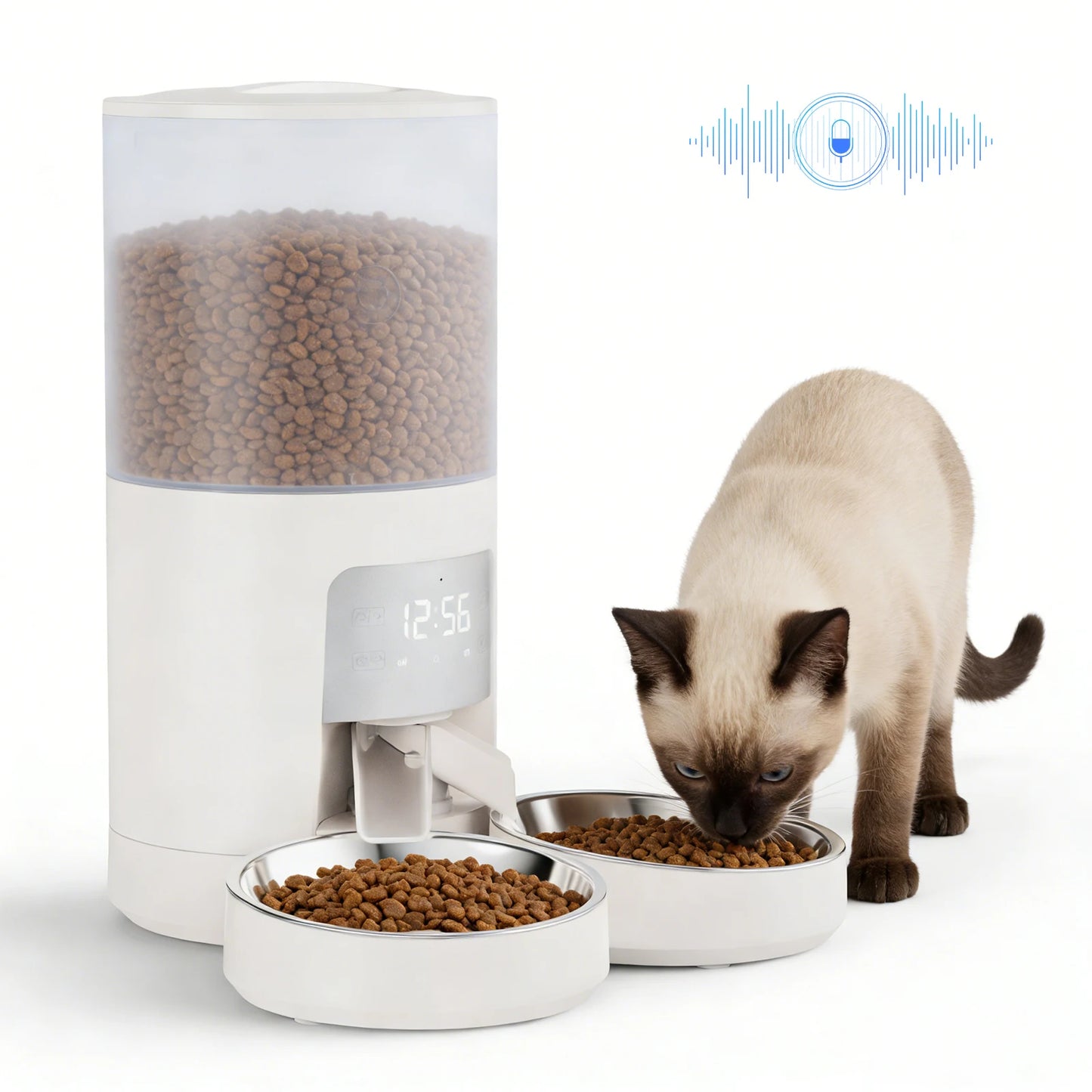 Automatic Cat And Dog Feeder With Dual Bowls